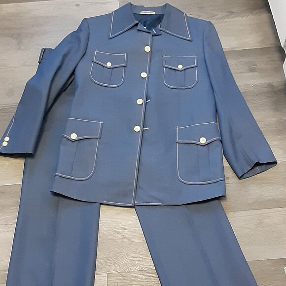 SOLD Vintage 70s/80s Denim Leisure Suit - Picture 1 of 11